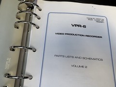 Ampex VPR-6 Parts List & Schmeatics Manual VPR6 VPR 6